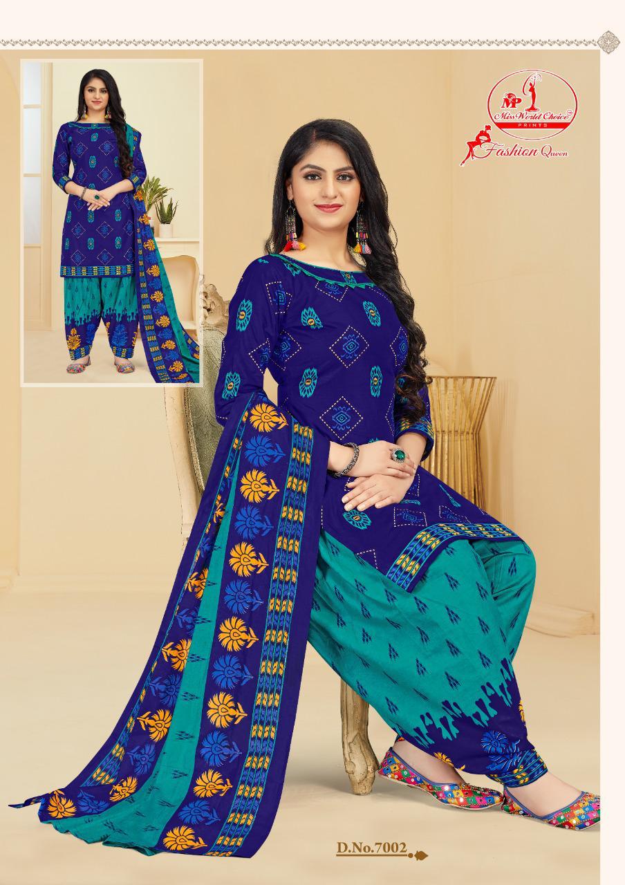 Miss World Fashion Queen 7 Casual Daily Wear Cotton Printed Designer Dress Material Collection